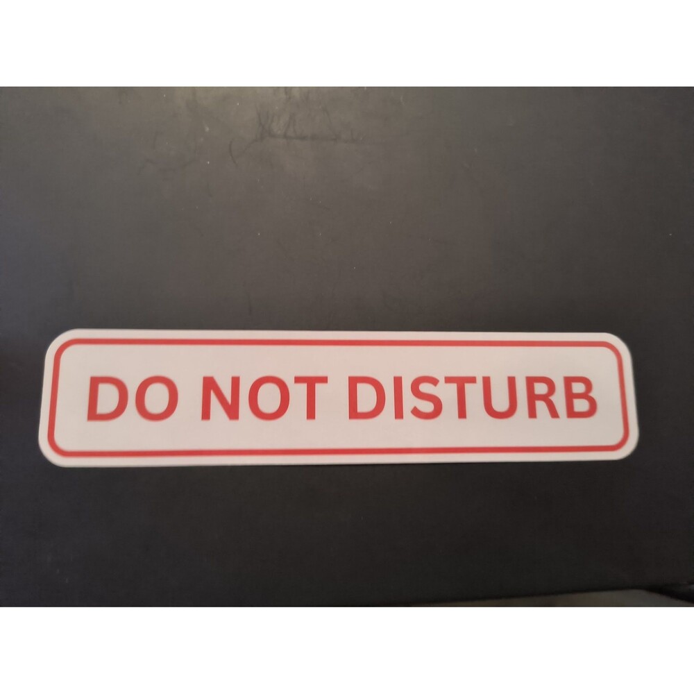 Do Not Disturb Sign Sticker Waterproof Vinyl Decal Red Wall Door Window (2 Pack)